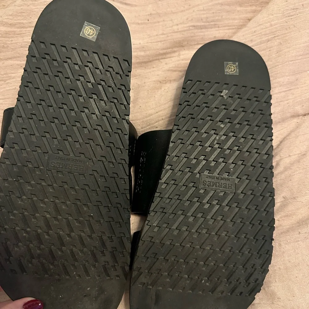 Black Slide Sandals - Picture 3 of 4
